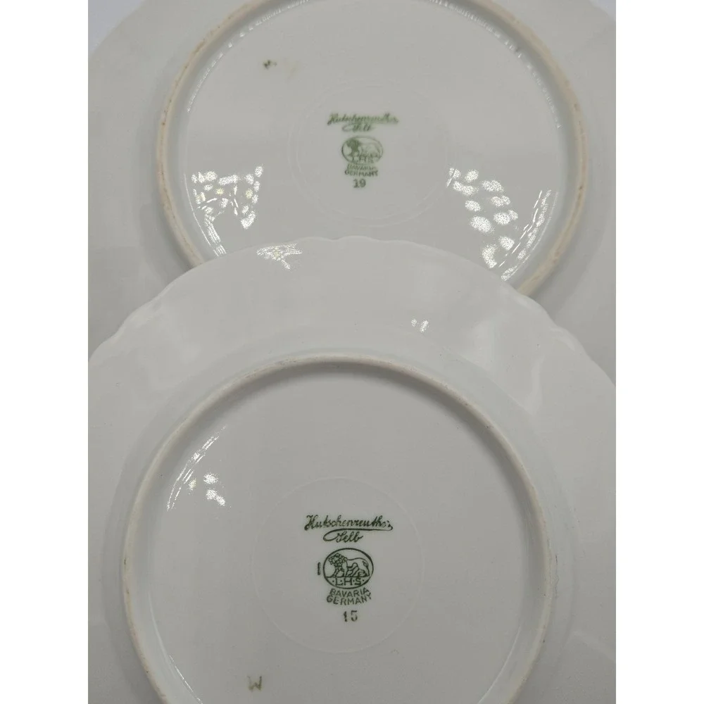 Vintage Hutschenreuther Selb Bavaria Porcelain Floral Tea Set Roses Gold Trim